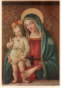 POSTAL PV07156: La Virgen con el Hijo, Pinturicchio. Galeria Vaticana