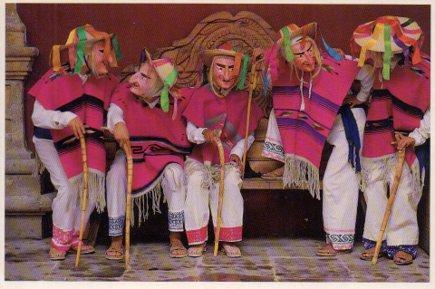 POSTAL PV07240: Danzantes viejitos en Patzcuaro, Michoacan