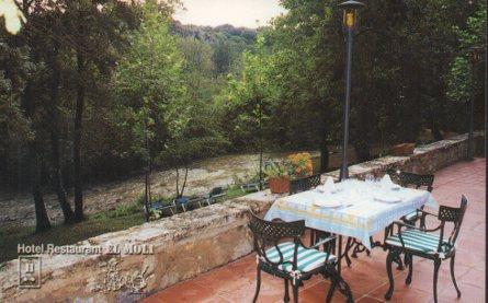 POSTAL PV07218: Hotel Restaurante El Moli en Pont de Molins, terraza