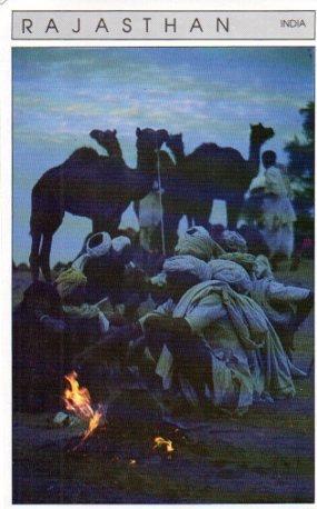 POSTAL PV07210: People cooking tea, Rajasthan India