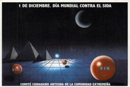 POSTAL PV07031: Publicidad Comite ciudadano antisida de la Comunidad Extremeña