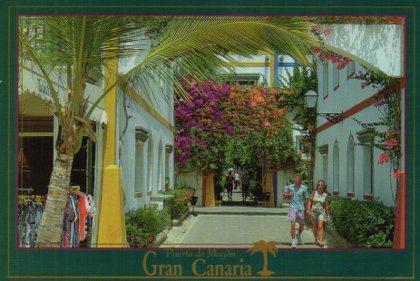 POSTAL PV07032: Vista calle del Puerto de Mogon, Gran Canaria
