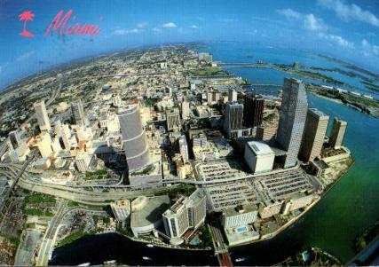 POSTAL PV07101: Top of the world view of the Magic City, Miami