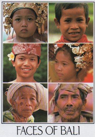 POSTAL PV07087: Faces of Bali