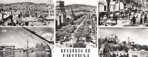 POSTAL PV07388: Vistas varias de Barcelona