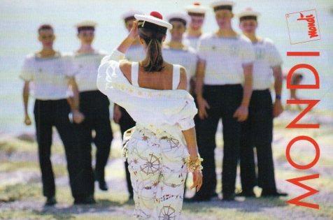 POSTAL PV07252: Publicidad Mondi, mujer con marineros