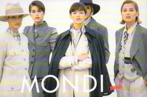 POSTAL PV07253: Publicidad Mondi. Modelos con traje chaqueta