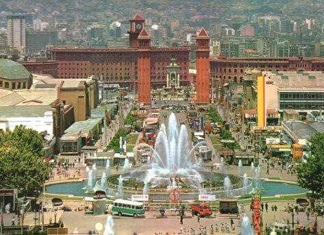 POSTAL PV07319: Parque de Montjuich surtidor gigante