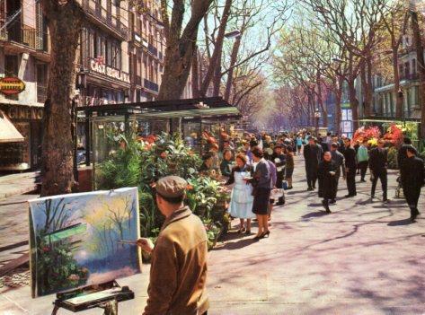 POSTAL PV07321: Rambla de la Flores, Barcelona