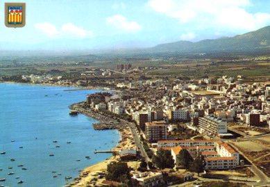 POSTAL PV07603: Vista aerea parcial de Roses, Girona