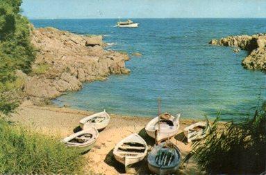 POSTAL PV07631: Barcas en una cala S'Agaro, Gerona