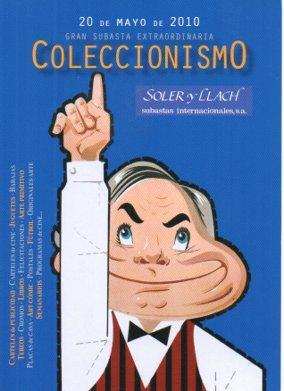 POSTAL PV07682: Publicidad Gran Subasta Extraordinaria Coleccionismo Soler y Llach Mayo 2010