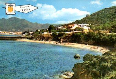 POSTAL PV07649: Una playa en Rosas, Gerona