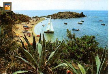 POSTAL PV07644: Rosas vista parcial de una de sus playas, Gerona