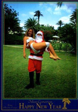 POSTAL PV07670: Papa Noel. Happy New Year en Islas Canarias