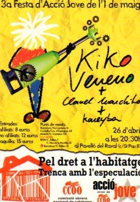 POSTAL PV07453: 3a Festa d'Accio Jove de l'1 de Maig amb Kiko Veneno a Barcelona