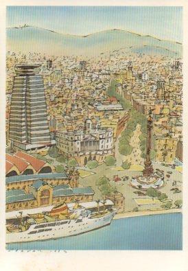 POSTAL PV07452: Barcelona puerto por Jorge Arranz