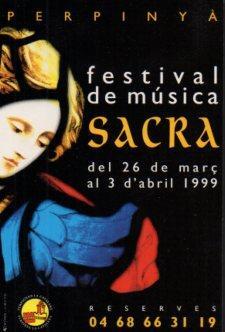 POSTAL PV07420: Festival de musica Sacra en Perpinya 1999