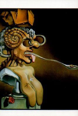 POSTAL PV07505: Retrato de Picasso en la gloria del sol por S. Dali