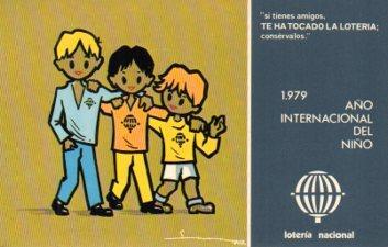 POSTAL PV07715: Loteria Nacional. Año Internacional del Niño 1979. Serie L Nº 12