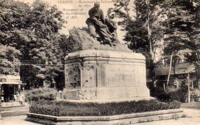 POSTAL PV08122: Monument des Defenseur de 1870, Verdum