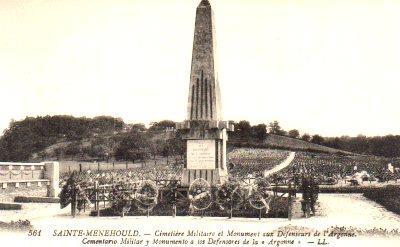 POSTAL PV08018: Cimetiere Militaire et Monument aux Defenseurs de l'Argonne, Sainte-Menehould