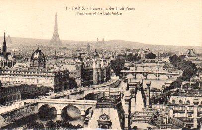 POSTAL PV08071: Paris, panorama des Huit Ponts