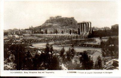 POSTAL PV08052: Athenes, Temple de Jupiter Olympique et Acropole