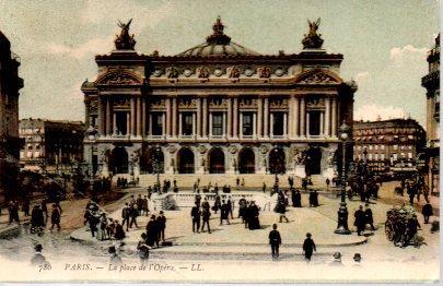 POSTAL PV08054: La Place de l'Opera, Paris