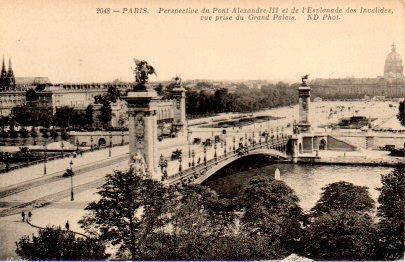 POSTAL PV08057: Perspective du Pont Alexandre III, Paris