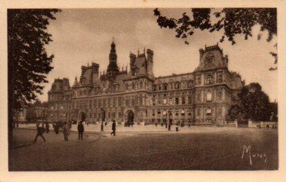 POSTAL PV08236: Paris, l'Hotel de Ville