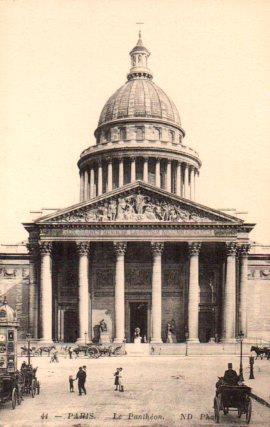 POSTAL PV08304: Façane principale du Pantheon, Paris