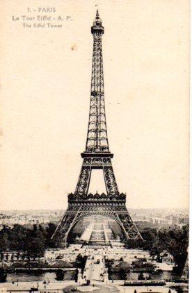 POSTAL PV08288: The Eiffel Tower, Paris
