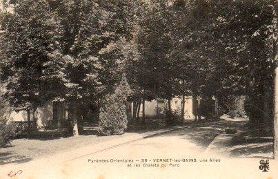 POSTAL PV08161: Vernet-les-Bains, une Allee et les Chalets du Parc