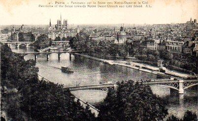 POSTAL PV08203: Panorama sur la Seine vers Notre-Dame et la Cite Paris