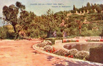 POSTAL PV07741: Jardin de la Font del Gat en Parque Montjuich, Barcelona