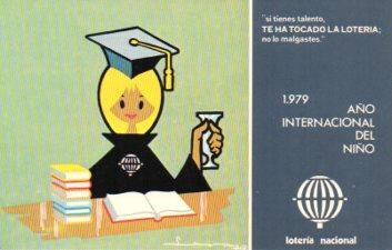 POSTAL PV07719: Loteria Nacional. Año Internacional del Niño 1979. Serie L Nº 10