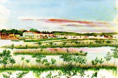 POSTAL PV07770: Aquarela Bahia'83 Casa da Lenha por Dieter Herzberg