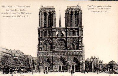 POSTAL PV07992: Notre-Dame la façade, Paris