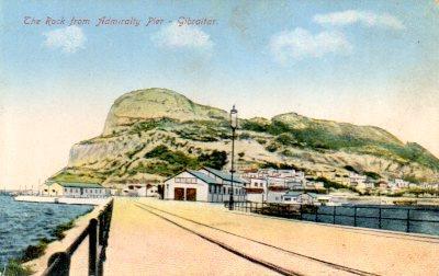 POSTAL PV07987: The Rock from Admiralty Pier, Gibraltar
