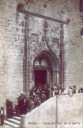 POSTAL PV07865: Puerta principal de la iglesia de Javea (ver descripcion)