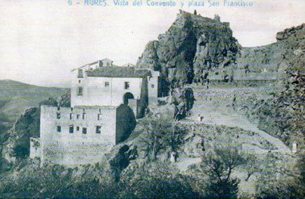 POSTAL PV07930: Vista del Convento y Plaza San Francisco en Agres, Alicante (ver descripcion)