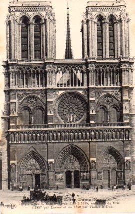POSTAL PV08305: Notre-Dame façade, Paris