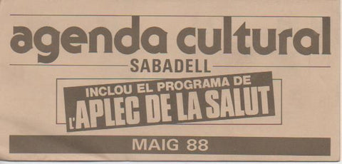 Varios E00571: Agenda Cultural Sabadell, Maig 1988