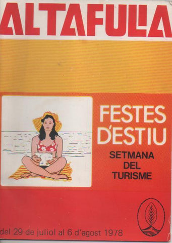 Varios E00453: Programa de fiestas de Altafulla 1978