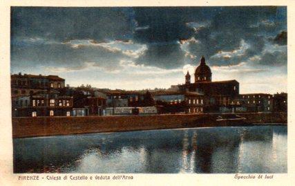 POSTAL PV08645: Chiesa di Cestello e Veduta dell'Arno, Firenze