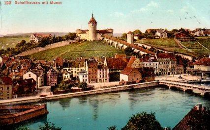 POSTAL PV08638: Schaffhausen mit Munot