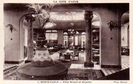 POSTAL PV08674: Hotel Bristol et Majestic, Monte Carlo