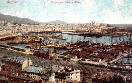 POSTAL PV08657: Panorama Citta e Porto, Genova