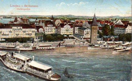 POSTAL PV08602: Hafenpartie, Lindau i. Bodensee